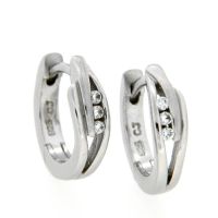 Scharniercreolen Silber 925 rhodiniert