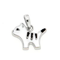 Anhänger Silber 925 rhodiniert Katze 