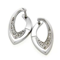 Scharniercreolen Silber 925 rhodiniert