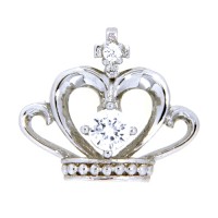 Anhänger Silber 925 rhodiniert Krone