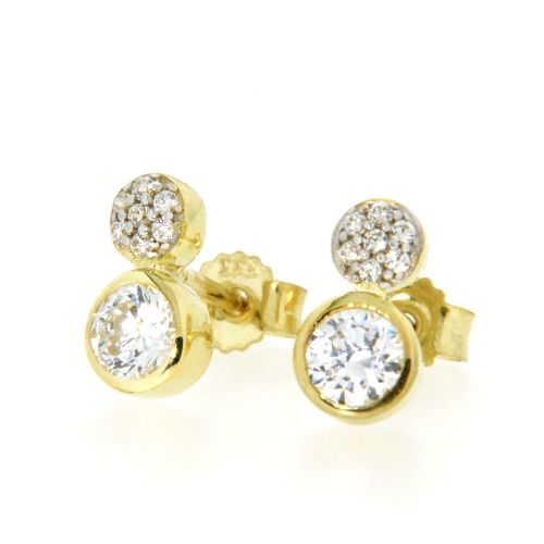 Ohrstecker Gold 333 bicolor
