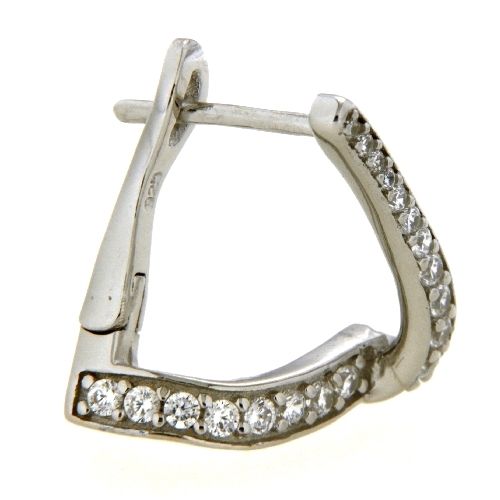 Scharnierceolen Silber 925 rhodiniert Zirkonia