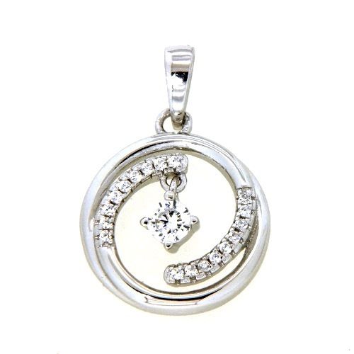 Anhänger Silber 925 rhodiniert Zirkonia