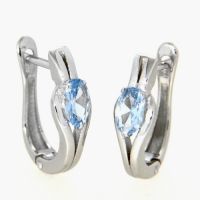 Scharniercreolen Silber 925 rhodiniert