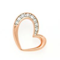 Herzanhänger Silber 925 rosé vergoldet