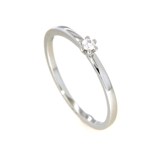 Ring Weißgold 585 Brillant 0,05 ct.Weite 55
