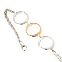 Armband Silber 925 rhodiniert & rosé vergoldet 18 cm + 3 cm