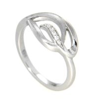 Ring Silber 925 rhodiniert Weite 56