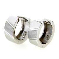 Scharniercreolen Silber 925 rhodiniert 