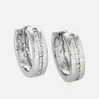 Scharniercreolen Silber 925 rhodiniert