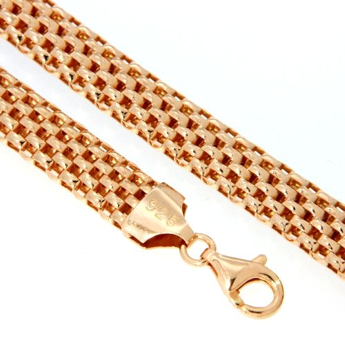 Armband Silber 925 rosé vergoldet 19 cm