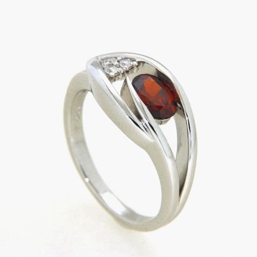 Ring Silber 925 rhodiniert Weite 60