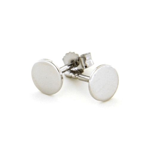 Ohrstecker Silber 925 rhodiniert 6mm