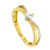 Ring Gold 333 Weite 56 Zirkonia bicolor