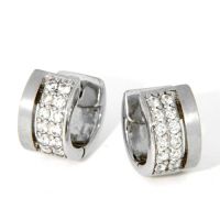 Scharniercreolen Silber 925 rhodiniert