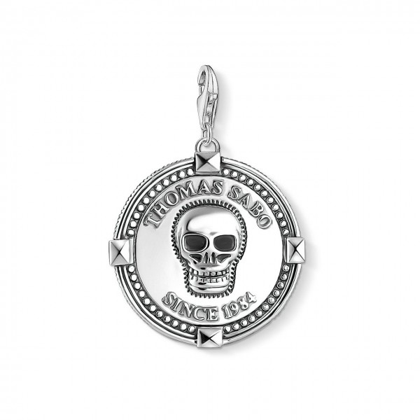Thomas Sabo Charm-Anhänger Coin Totenkopf 1698-637-21