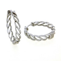 Scharniercreolen Silber 925 rhodiniert