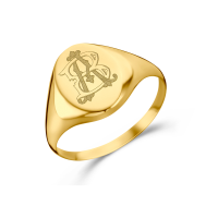Names4ever Siegelring Gold 585 Damen oval mit Monogramm GZR2023