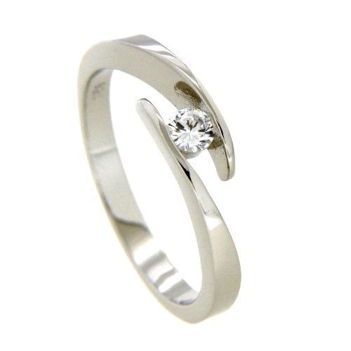Ring Silber 925 rhodiniert Zirkonia Weite 52