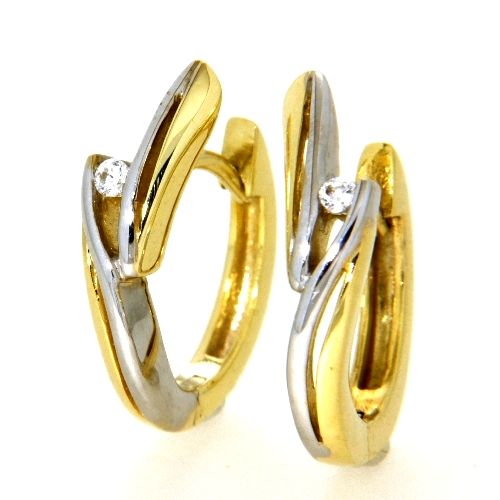 Scharniercreolen Gold 333 bicolor