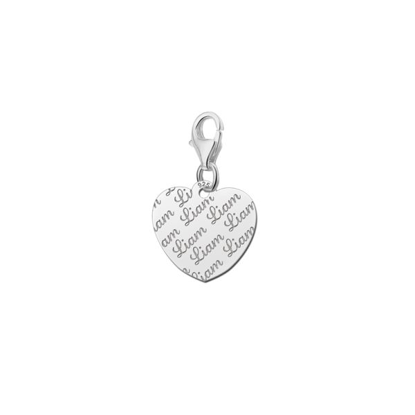 Names4ever Charm Silber 925 Repeat Herz ZNB17