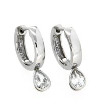 Scharniercreolen Silber 925 rhodiniert