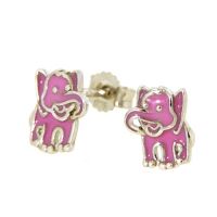 Ohrstecker Silber 925 rhodiniert Elefant 