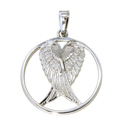 Anhänger Silber 925 rhodiniert Engelsflügel