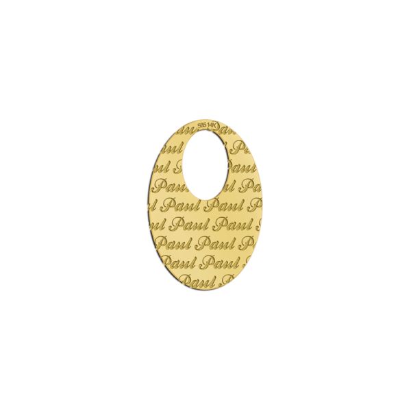 Names4ever Namensanhänger Gold 585 oval mit Namensgravur
