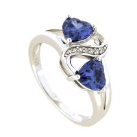 Ring Silber 925 rhodiniert Weite 60