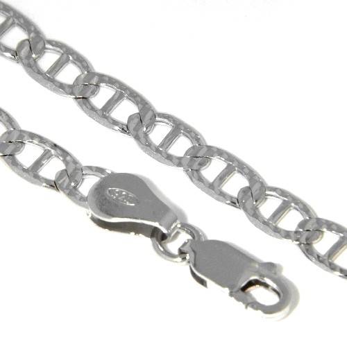 Armband (Stegpanzer) Silber 925 rhodiniert 19 cm