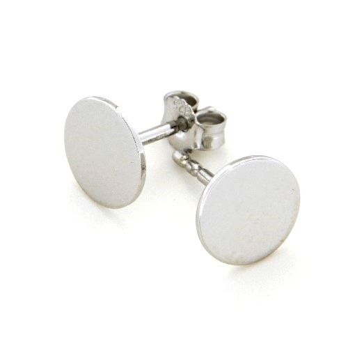 Ohrstecker Silber 925 rhodiniert 8mm