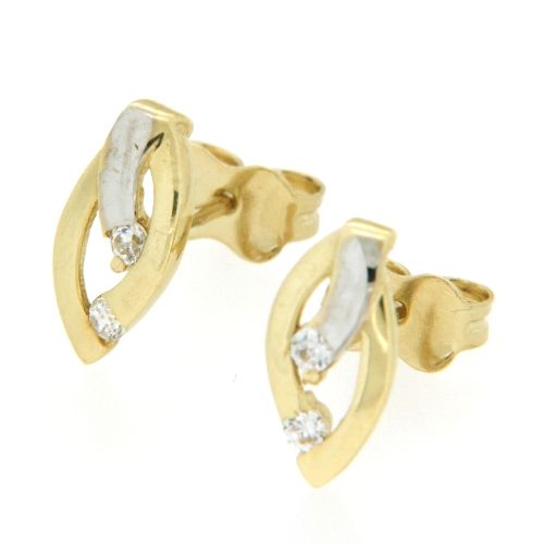 Ohrstecker Gold 333 bicolor