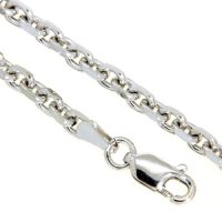 Ankerkette Silber 925 rhodiniert Anker 100 2-fach diamantiert 60 cm 