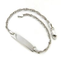 Idenditäts-Armband Silber 925 rhodiniert 20 cm