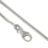 Schlangenkette Silber 925 rhodiniert 1,4mm 8-kantig 50 cm