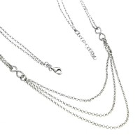 Kette Silber 925 rhodiniert 43 cm + 3 cm