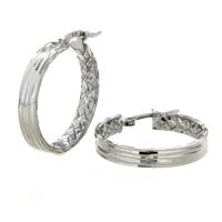 Creolen Silber 925 rhodiniert & diamantiert