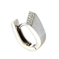 Scharniercreolen Silber 925 rhodiniert Zirkonia