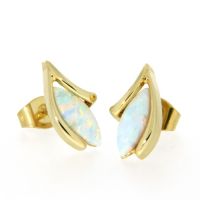 Ohrstecker Gold 375 synthetisch Opal 