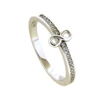 Ring Silber 925 rhodiniert Unendlichkeit Weite 56