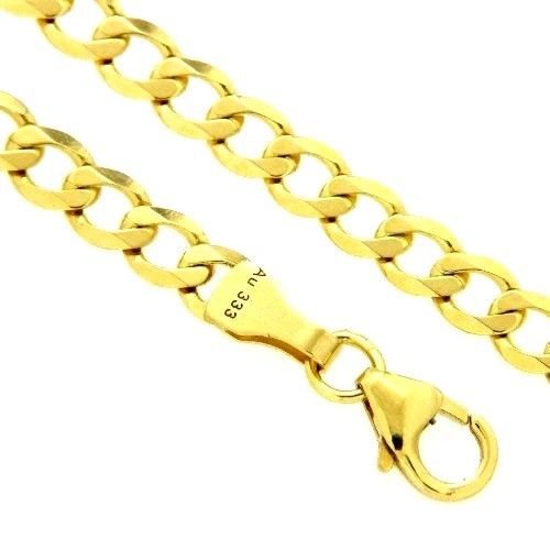 Panzerkette (P100/8dia) Gold 333 60 cm 8-fach diamantiert