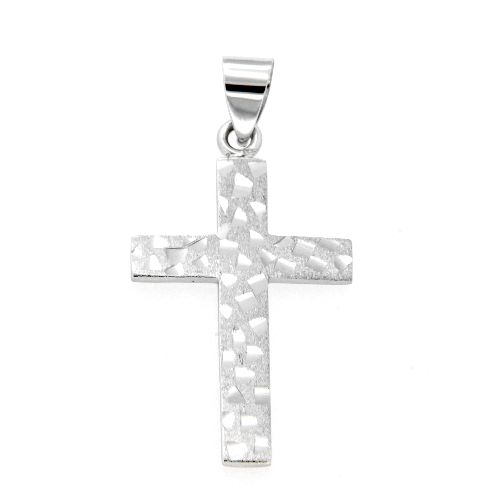 Kreuzanhänger Silber 925 rhodiniert
