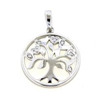 Anhänger Silber 925 rhodiniert Zirkonia Lebensbaum