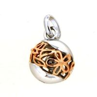 Anhänger Silber 925 rhodiniert & rosé vergoldet Glöckchen 