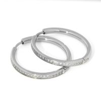 Scharniercreolen Edelstahl Zirkonia 