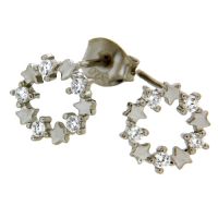 Ohrstecker Silber 925 rhodiniert Zirkonia 