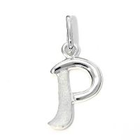 Buchstaben-Anhänger P Silber 925 rhodiniert