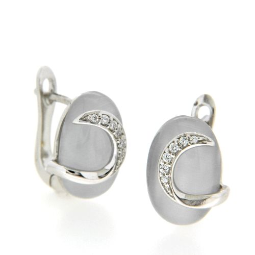 Scharniercreolen Silber 925 rhodiniert