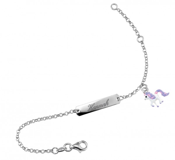 SCOUT Armband silber, lila, pink Einhorn 260000001